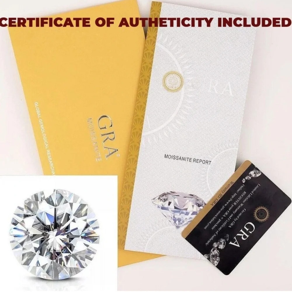 New Sterling Silver S925 GRA Certified 1CT Moissanite Adjustable Ring VVS1 - Picture 17 of 17